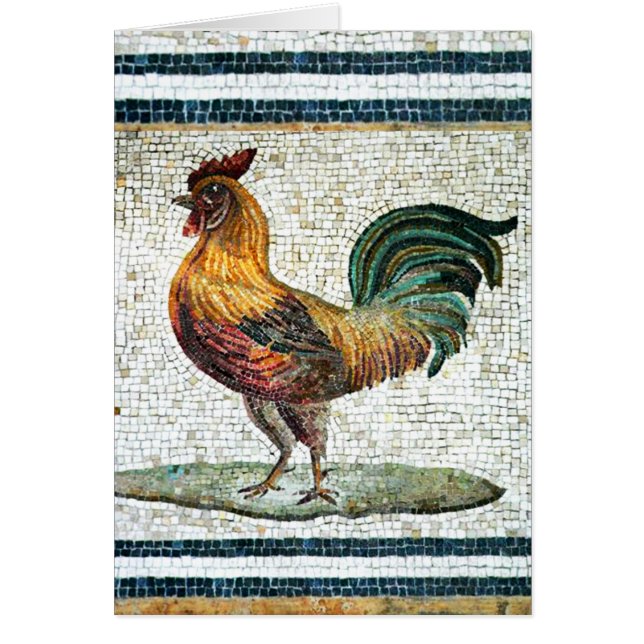 ANTIQUE ROMAN MOSAICS / ROOSTER CARDS (Front)