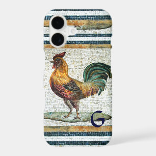 ANTIQUE ROMAN MOSAICS / ROOSTER MONOGRAM iPhone 17 CASE