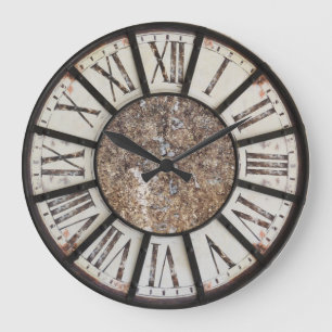 Antique Roman Numerals Kitchen Wall Large Clock