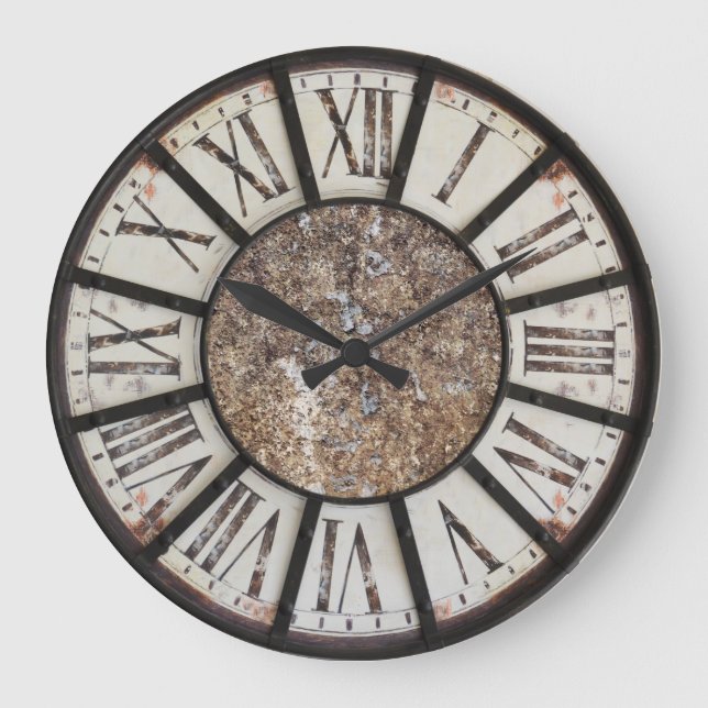 Antique Roman Numerals Kitchen Wall Large Clock (Front)