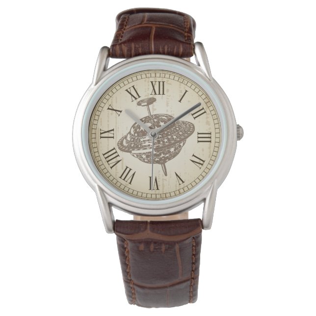 Antique Roman Numerals Old Toys Men's Watches (Front)
