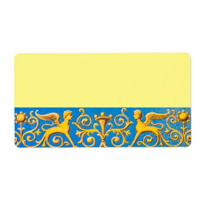 Antique roman pattern label (Front)