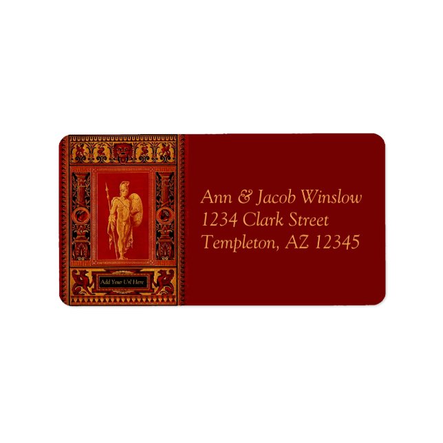 Antique Roman Soldier Address Labels (Front)