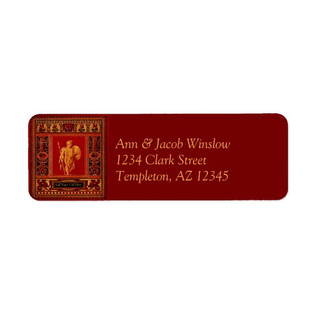 Antique Roman Soldier Return Address Labels (Front)