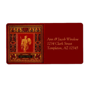 Antique Roman Soldier Shipping Labels