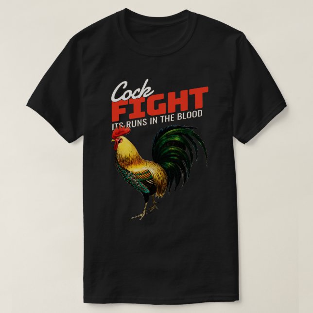 Antique Rooster Painting T-Shirt (Design Front)