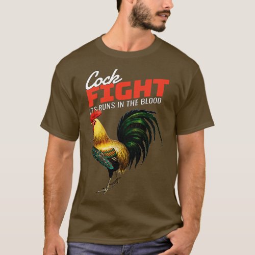 Antique Rooster Painting T_Shirt