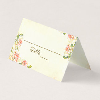 Antique Rose 3.5" x 2" Folded Place Card