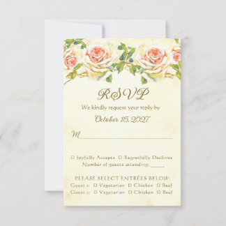 Antique Rose 3.5 x 5 RSVP Card Flat
