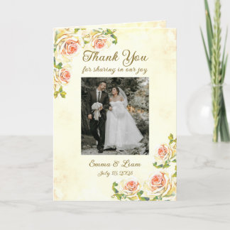Antique Rose 5 x 7 Folded Thank You Card