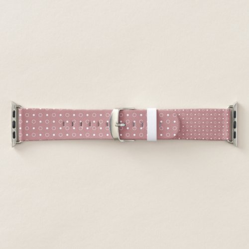 Antique Rose and white dots and rings Apple Watch Band