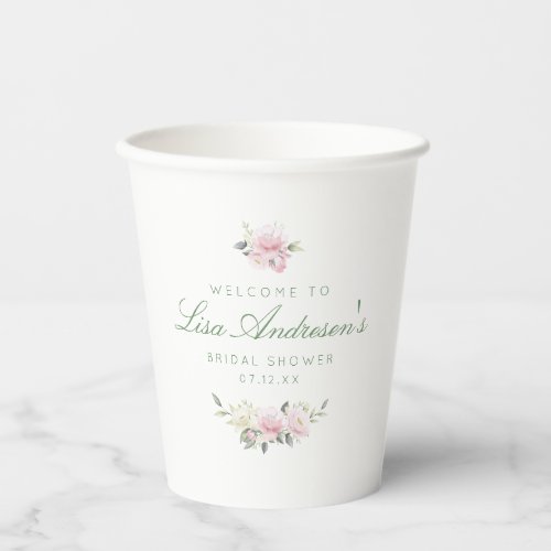 Antique Rose Beverage Paper Cups