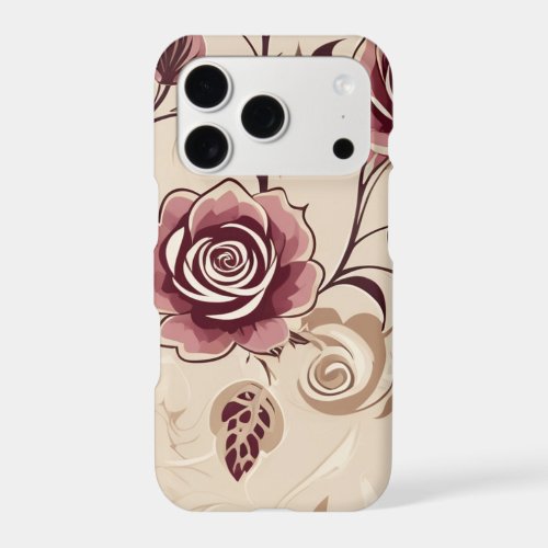 Antique Rose Botanical Apple iPhone 17 Pro Max Cas Case