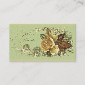 Antique Rose Business Card by Specialeetees at Zazzle