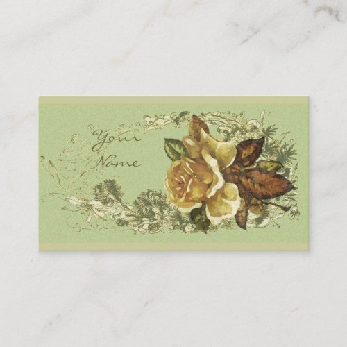 Antique Rose Business Card Templates