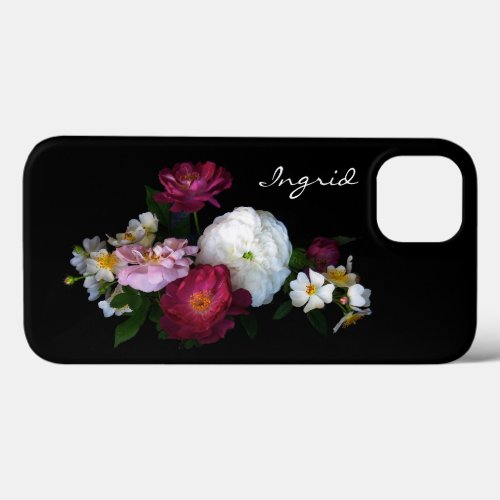 Antique Rose Garden Flowers iPhone 13 Case