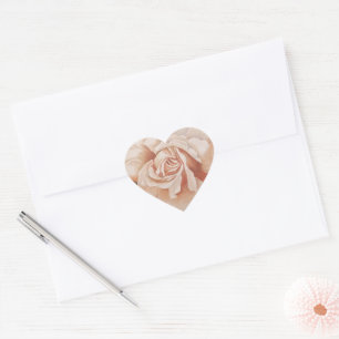 ANTIQUE ROSE HEART STICKER