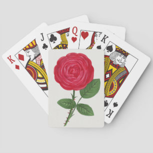 Antique Rose Lithograph, François-Frédéric Grobon Poker Cards