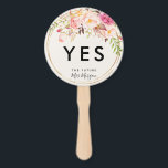 Antique Rose Yes To The Dress Yes No Signs Hand Fan<br><div class="desc">This design features a beautiful rustic antique rose bouquet of soft pink,  peach and blush roses. One side says YES and the other says NO. Perfect for all the ladies to vote while the bride to be tries on her wedding dress! See the entire collection for more matching items!</div>