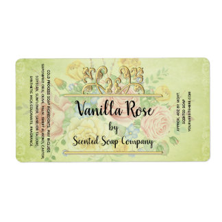 Antique Roses Cold Process Soap Label Template