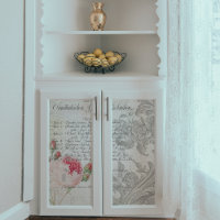 Antique Roses, Engraved Scrolls & Script Decoupage