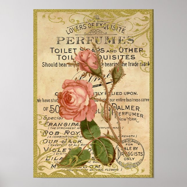 Antique Roses Perfume Poster (Front)
