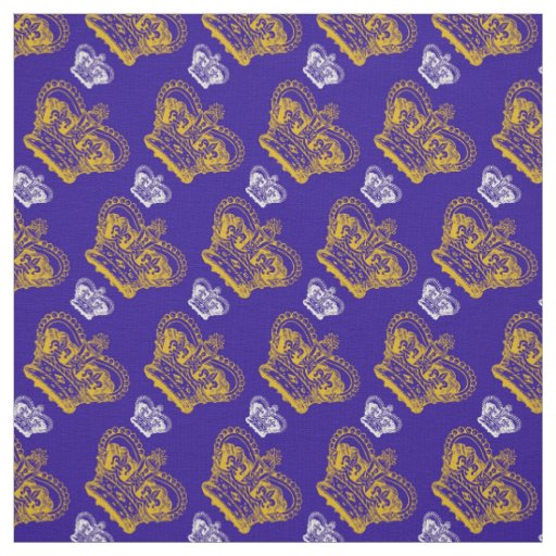 Antique Royal Crowns Pattern Fabric