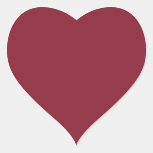 Antique Ruby solid color  Heart Sticker