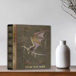 Antique Rustic Majestic Bronze Dragon Personalized 3 Ring Binder<br><div class="desc">This design was created though digital art. It may be personalized in the area provide or customizing by choosing the click to customize further option and changing the name, initials or words. You may also change the text color and style or delete the text for an image only design. Contact...</div>