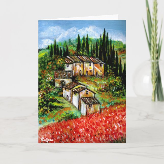 ANTIQUE RUSTIC VILLAGE IN TUSCANY CARD (Front)