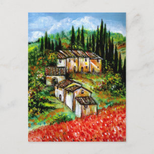 ANTIQUE RUSTIC VILLAGE IN TUSCANY POSTCARD
