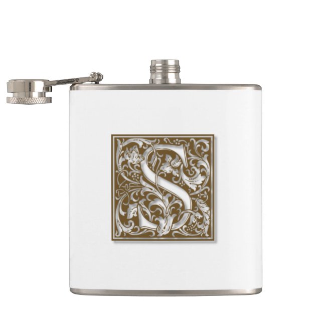 Antique S Monogram Flask (Opened)