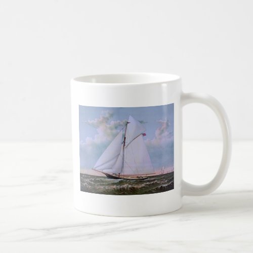 Antique Sailing Ship Sloop Yacht Sailboat Ocean Coffee Mug