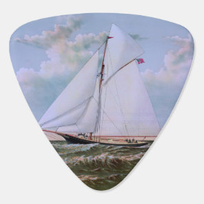 Antique Sailing Ship Sloop Yacht Sailboat Ocean Guitar Pick