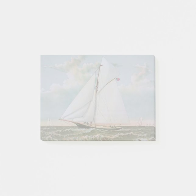 Antique Sailing Ship Sloop Yacht Sailboat Ocean Post-it Notes (Front)