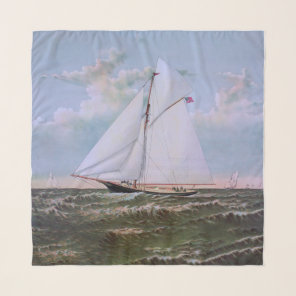Antique Sailing Ship Sloop Yacht Sailboat Ocean Scarf