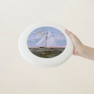 Antique Sailing Ship Sloop Yacht Sailboat Ocean Wham-O Frisbee