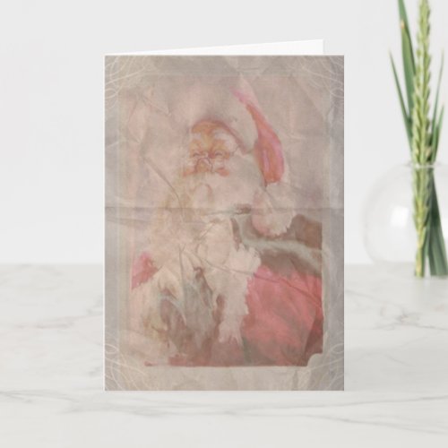 Antique Santa Christmas Letter Christmas Card