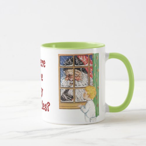 Antique Santa Wagging His Finger Mug Personalize