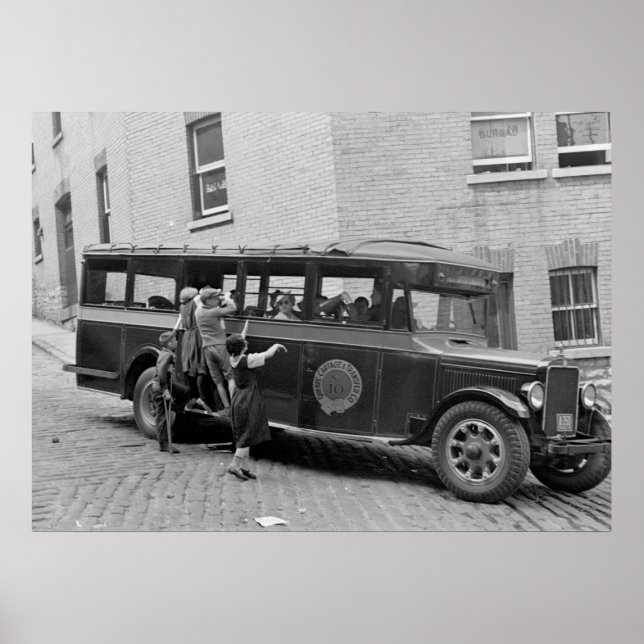 Antique School Bus, 1930s Poster (Front)