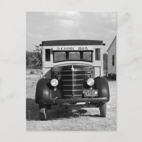 Antique School Bus Greensboro Georgia 1941 Postcard
