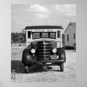 Antique School Bus, Greensboro, Georgia, 1941 Poster