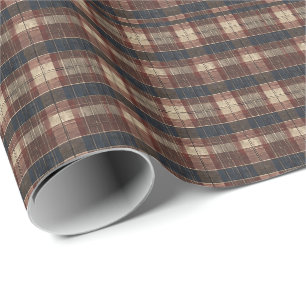 Antique Scottish Tartan Wrapping Paper