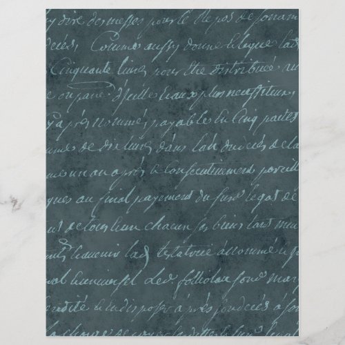 Antique script blue letter