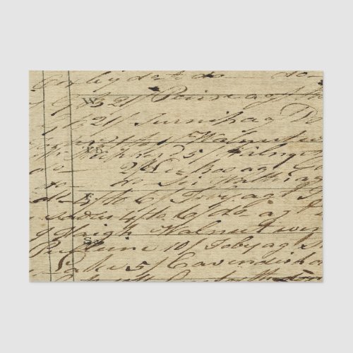 Antique Script Writing Historic Calligraphy Tissue Paper