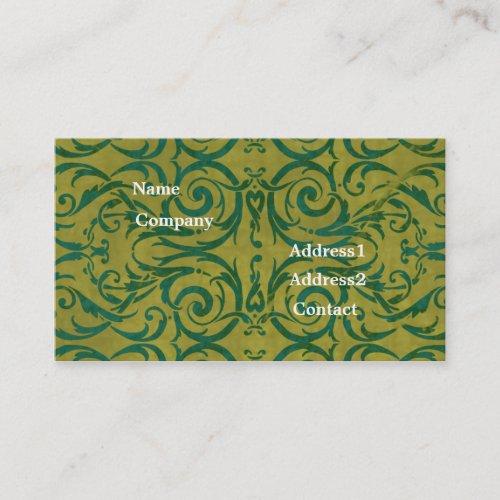 antique scroll business card