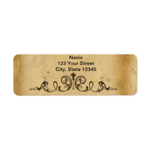 Antique Scroll Label