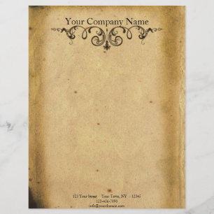 Antique Scroll Letterhead
