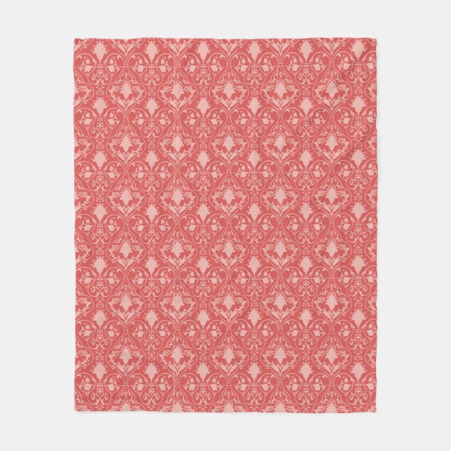 Antique scroll wallpaper 2 fleece blanket (Front)
