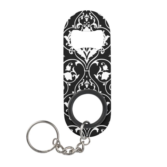 Antique scroll wallpaper 2 keychain bottle opener (Front)